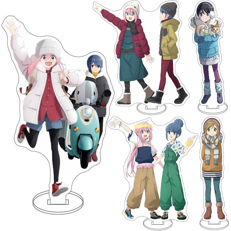 Figma Stand Set - 16CMアニメ ‌ ゆるキャン△フィギュア 島凛 立花ちあき 大神愛