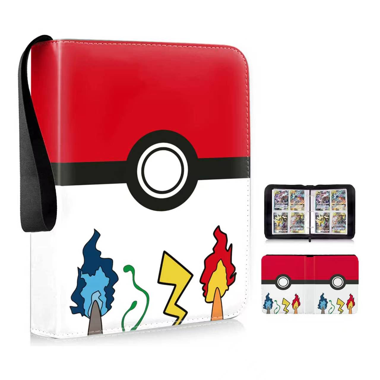 Pokemon Binder Card - 在庫あり-- 400枚収納 アルバムバインダー フォトカード PUジッパー フォトアルバム