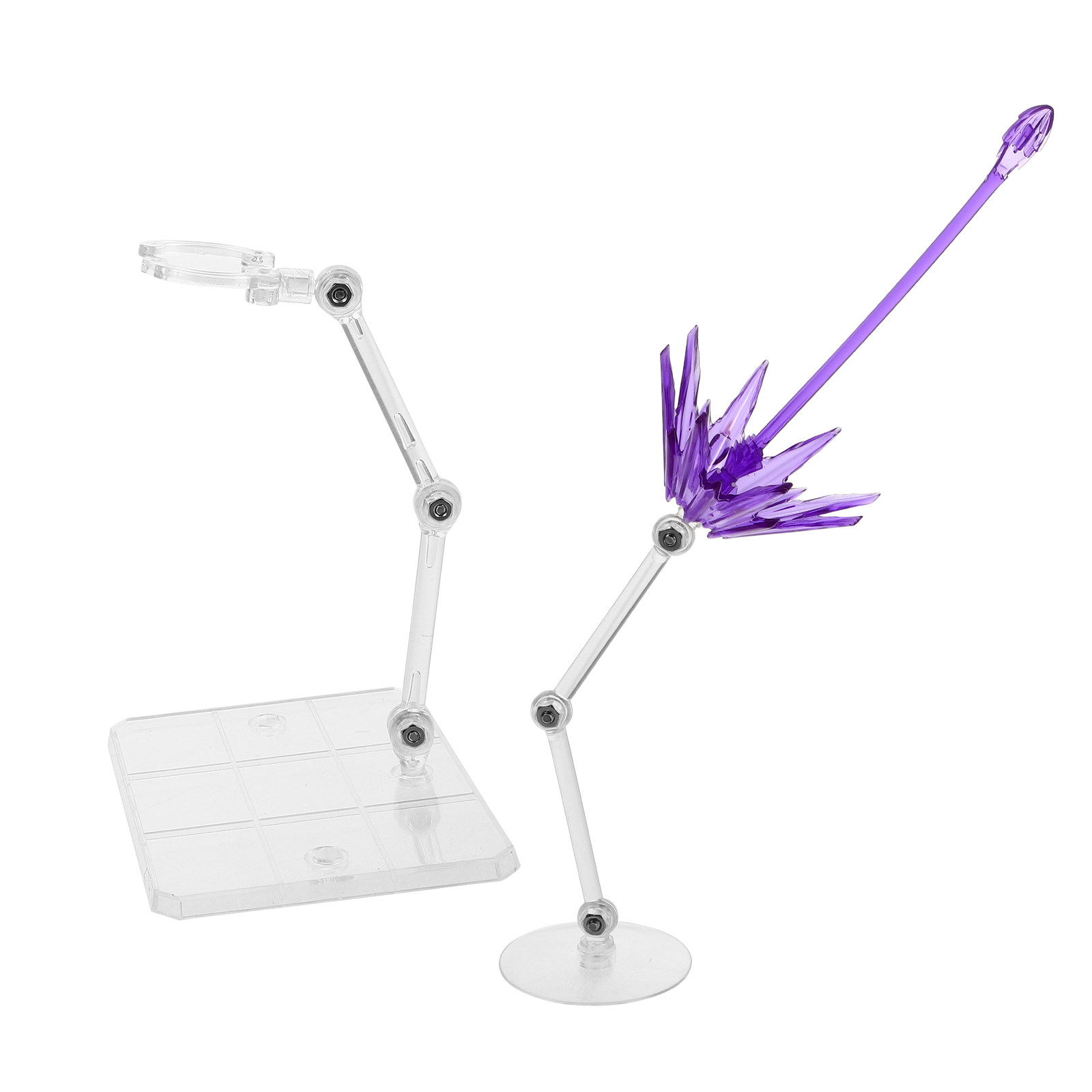 2個セット 特殊効果クリアアクションフィギュアスタンド ホル - Action Figure Stand のレビューと価格